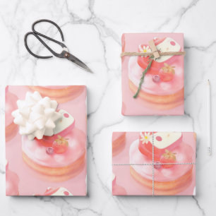 Hoja De Papel De Regalo Ilustracion Strawberry Tart