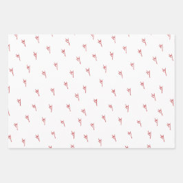 Hoja De Papel De Regalo ILY Hands Red Sketchy