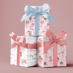 Hoja De Papel De Regalo Imagen más pequeña con nombre de ballet Ballerina