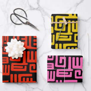 Hoja De Papel De Regalo Impresión africana colorida