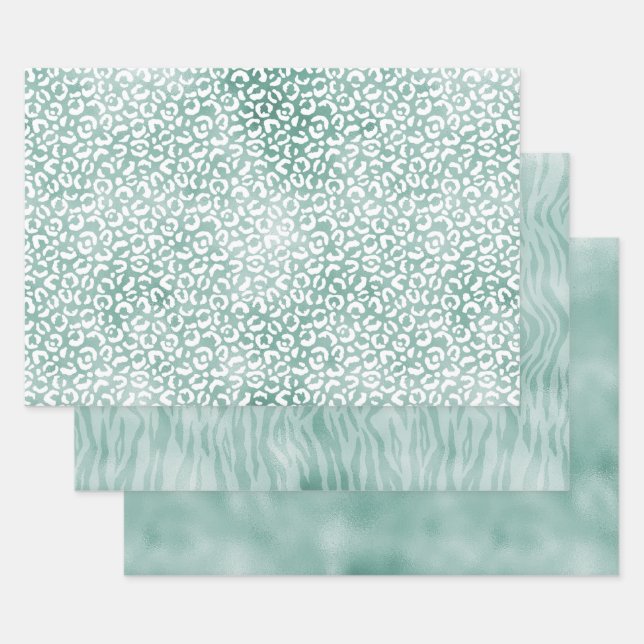 Hoja De Papel De Regalo Impresión de animales de bonito (Set)