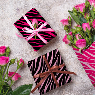 Hoja De Papel De Regalo Impresión de cebra blanco elegante y moderno de co