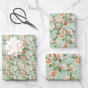 Hoja De Papel De Regalo Impresión de flores de árbol de maceta