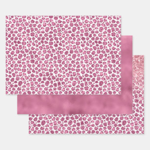 Hoja De Papel De Regalo Impresión de glitzy Leopardo Girly Pink