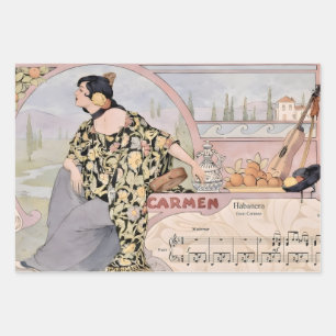 Hoja De Papel De Regalo Impresión de la Habanera Carmen Art Nouveau – Óper