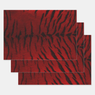 Hoja De Papel De Regalo Impresión de la piel digital del tigre de fuego