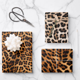 Hoja De Papel De Regalo Impresión de leopardo marrón de moda