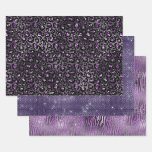 Hoja De Papel De Regalo Impresión de un animal morado de vidrio