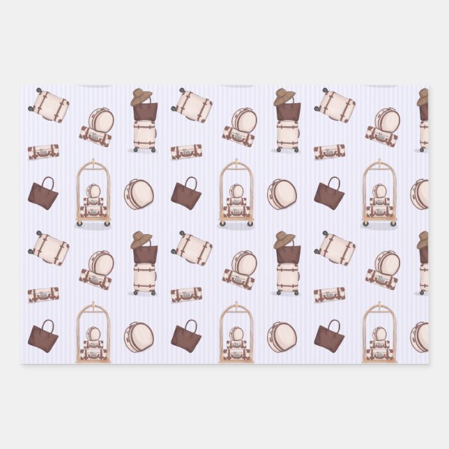 Hoja De Papel De Regalo Impresión de vacaciones de aventura (Anverso)