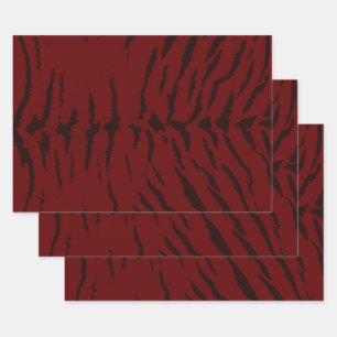 Hoja De Papel De Regalo Impresión digital del tigre rojo