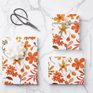 Hoja De Papel De Regalo Impresión floral acuarela