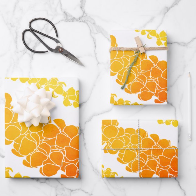 Hoja De Papel De Regalo Impresión hawaiana Puakenikeni lei (Anverso)