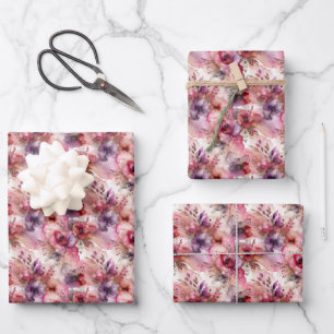 Hoja De Papel De Regalo Impresión pequeña de tinta de tinta de alcohol ros