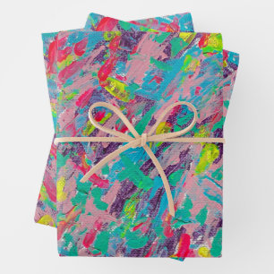 Hoja De Papel De Regalo Impresión sintética del arcoiris