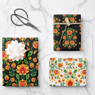 Hoja De Papel De Regalo 💛 🧡 ❤️ Impresionante folk Wycinanki