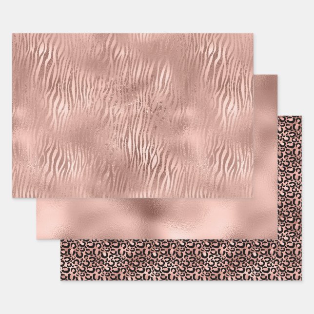 Hoja De Papel De Regalo Impresiones de animales (Set)