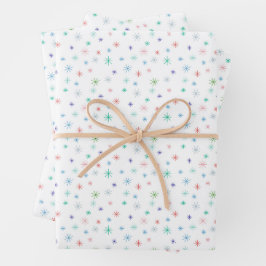 Hoja De Papel De Regalo Incentivos de copos de nieve multicolor