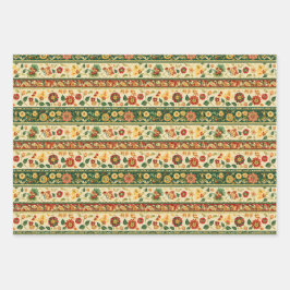 Hoja De Papel De Regalo Indio floral tradicional