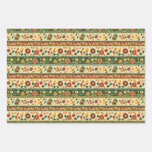 Hoja De Papel De Regalo Indio floral tradicional
