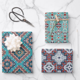 Hoja De Papel De Regalo Indios nativos americanos patrones navajos