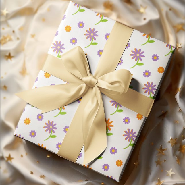 Hoja De Papel De Regalo Indulgencia Floral Retro (Subido por el creador)