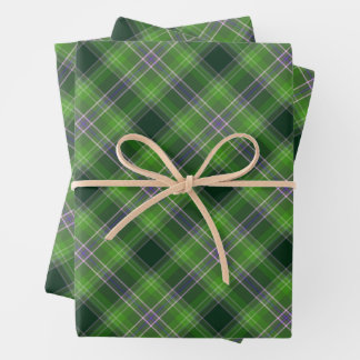 Hoja De Papel De Regalo Inspirado en la naturaleza Tartán de cuadros verde