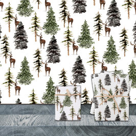 Hoja De Papel De Regalo Invernadero de los bosques de pinos de bosques