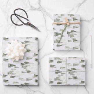 Hoja De Papel De Regalo Invierno Evergreen