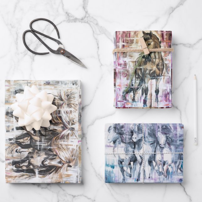 Hoja De Papel De Regalo Islandpferde  (Anverso)