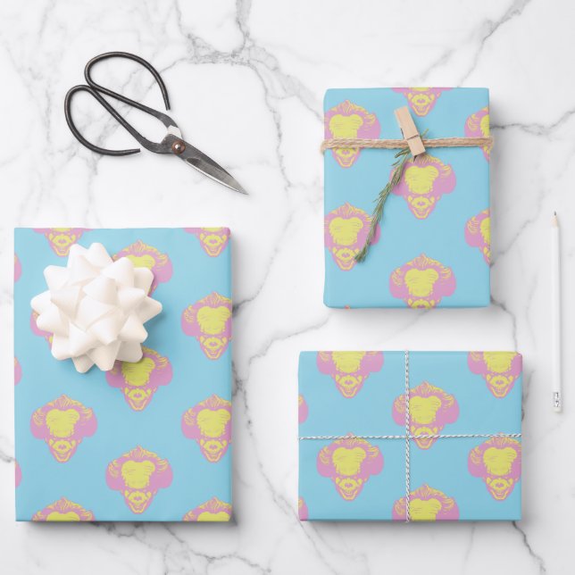 Hoja De Papel De Regalo IT | Pennywise Pastel Head Pattern (Anverso)
