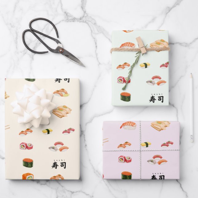 Hoja De Papel De Regalo Itamae〈Sushi Chefs） collection (Anverso)