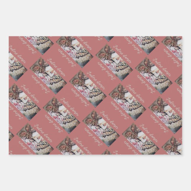 Hoja De Papel De Regalo J'adore danser (Anverso)