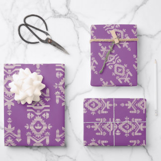 Hoja De Papel De Regalo Jamdani Print Folk Pattern