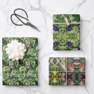 Hoja De Papel De Regalo Jardín Calidoscopio Diseño de Primavera