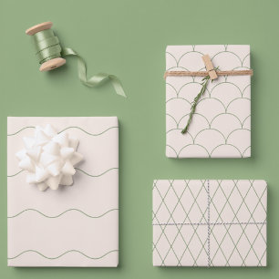 Hoja De Papel De Regalo Jardín de Campo Salvia Verde Suave Romántico Siren