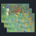 Hoja De Papel De Regalo Jardín De Granjas Gustav Klimt Con Pintado De Sunf<br><div class="desc">Jardín De Granjas Gustav Klimt Con Sunflowers Vintage Art Nouveau</div>