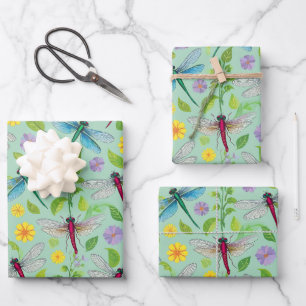 Hoja De Papel De Regalo Jardín de libélulas