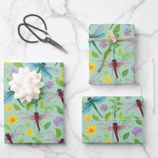 Hoja De Papel De Regalo Jardín de libélulas