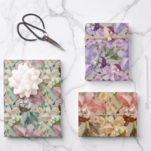 Hoja De Papel De Regalo Jardín de orquídeas suaves