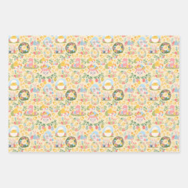Hoja De Papel De Regalo Jardín de Pascua Primavera Amarilla