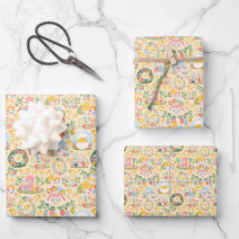 Hoja De Papel De Regalo Jardín de Pascua Primavera Amarilla