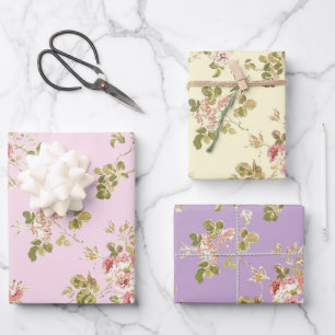 Hoja De Papel De Regalo Jardín floral de rosas trepadoras bonitas