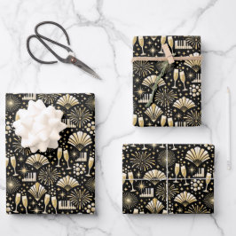 Hoja De Papel De Regalo Jazz Age New Year Pattern