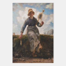 Hoja De Papel De Regalo Jean-Francois Millet - El Chica Spinner