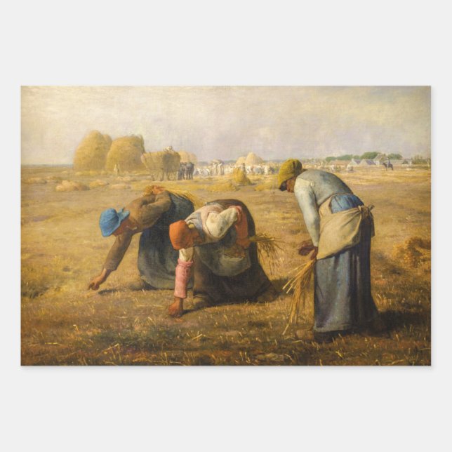 Hoja De Papel De Regalo Jean-Francois Millet - The Gleaners (Anverso)
