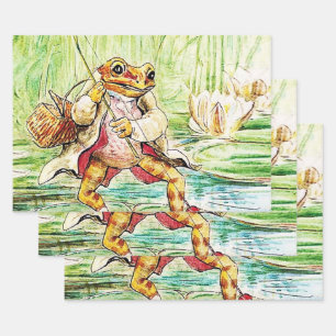 Hoja De Papel De Regalo “Jeremy Fisher Catches a Fish” by Beatrix Potter