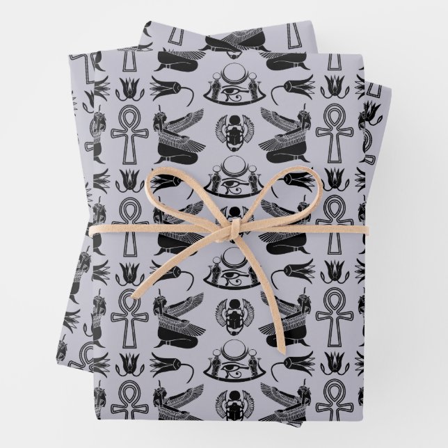 Hoja De Papel De Regalo Jeroglíficos Egipcios Antiguos (In situ)