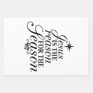 Hoja De Papel De Regalo Jesús Es La Razón Para Los Navidades De Temporada