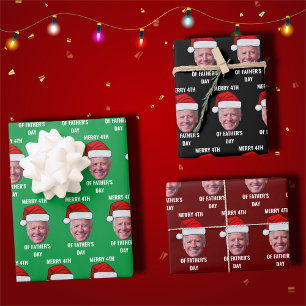 Hoja De Papel De Regalo Joe Biden confundió la Navidad patriótica de los c