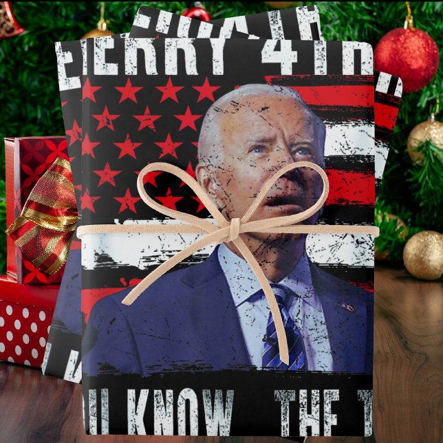 Hoja De Papel De Regalo Joe Biden Merry, 4 de ustedes saben... (Subido por el creador)